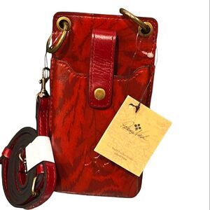 Patricia Nash Farleigh Phone Crossbody Bag- Satin Leaves